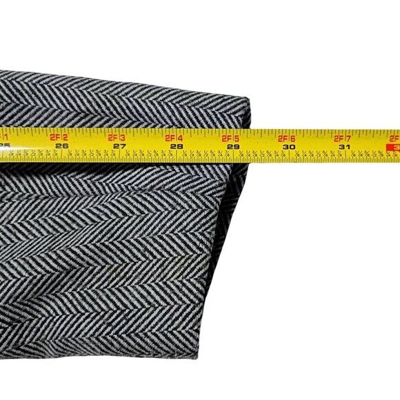 Banana Republic Women’s 10 Wool Blend Herringbone Grey Full Zip Lined Jacket - Picture 2 of 12